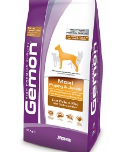 Gemon Junior All Breed Chicken храна за подрастващи кученца с пиле и ориз 15кг